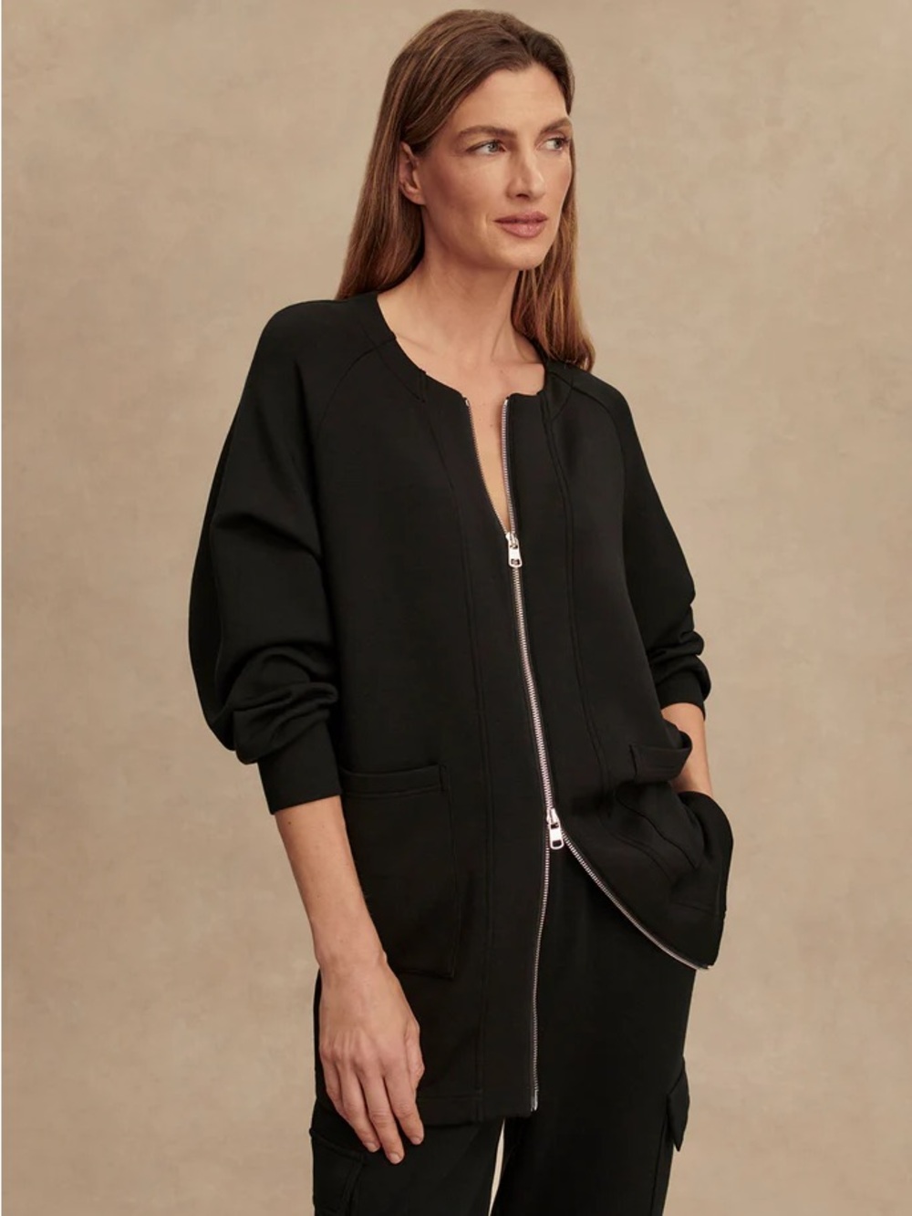 NWT Varley Augusta Zip-Through Sweater